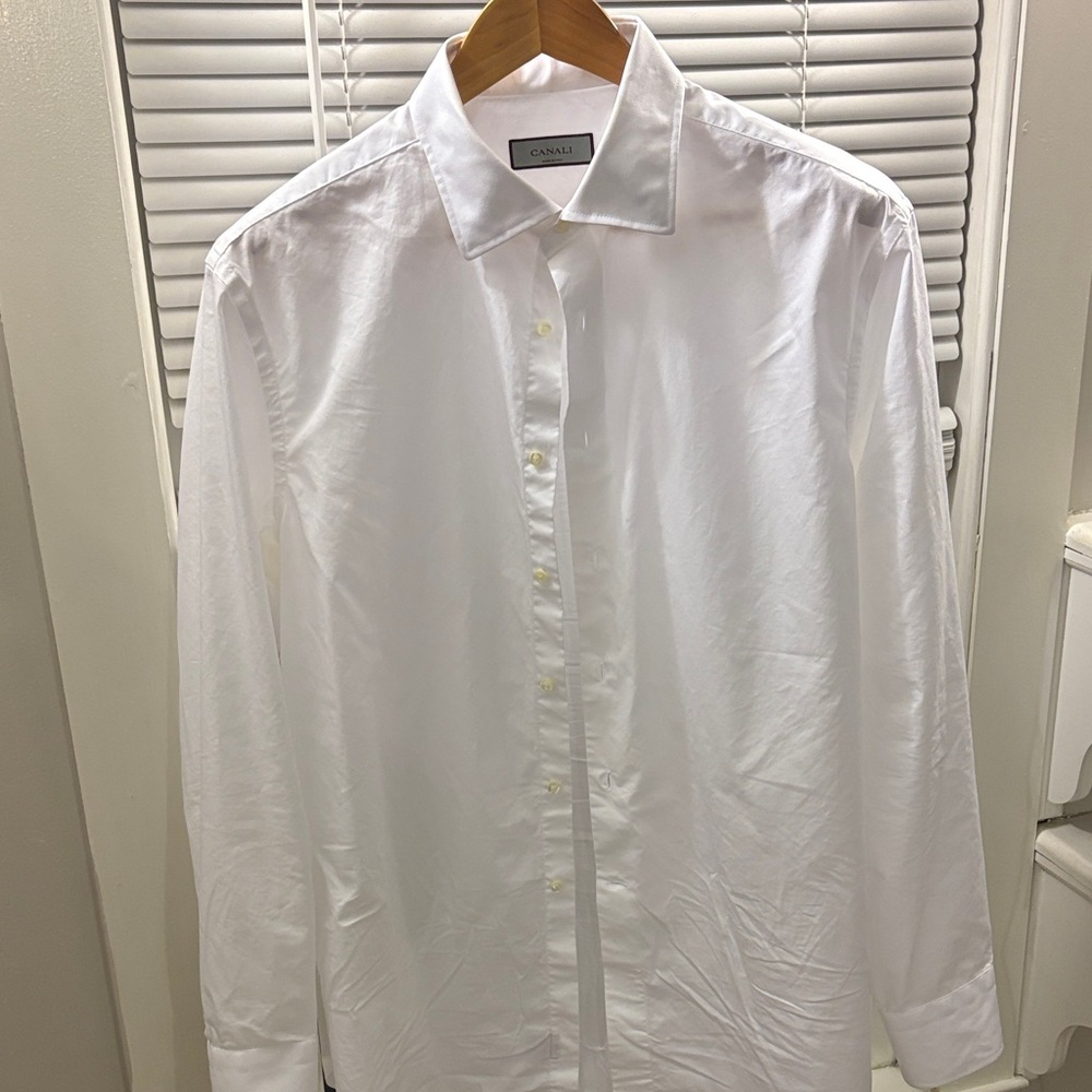 Canali Men's Classic White Dress Shirt
